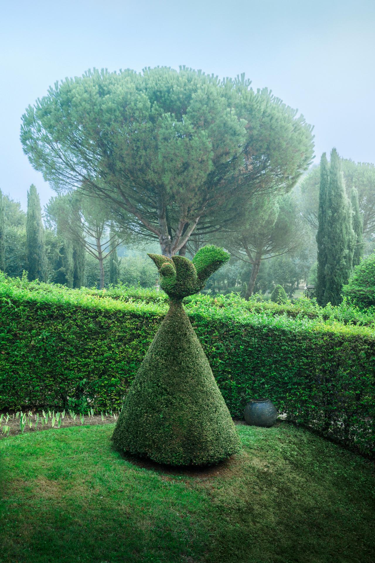 Jardins de William Christie - pigeonnier et topiaire